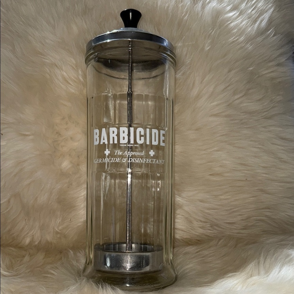 Vintage Barbicide Germicide and Disinfectant jar